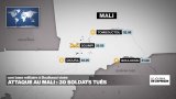 Base militaire visée au Mali : 30 soldats tués