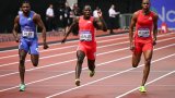 Athlétisme: Lyles battu pour sa rentrée sur 100 mètres, nouveau record pour Alfred à Londres
