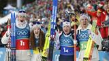 JO: le relais mixte en biathlon en or, premier titre de la France à Milan Cortina