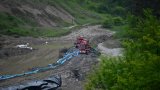 En Roumanie, les fortes pluies inondent une mine de sel