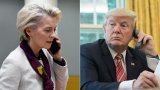 Droits de douane: bon échange téléphonique dimanche entre von der Leyen et Trump