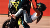 Sarah Lezito, cascadeuse à moto